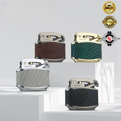 Picture of Wooden Shell Stylish Compact Kerosene Lighter in Sandalwood Retro Design with Easy Ignition