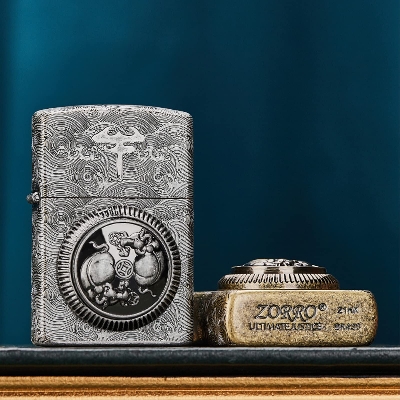 Picture of ZORRO ULTIMATE JUSTICE BRASS SPINNER BULL LIGHTER 2025 Limited Edition – Premium Collectible Lighter