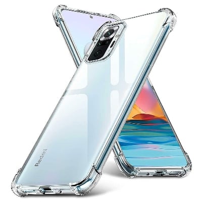 Picture of Xiaomi Redmi Note 10 pro /note 10 pro max ShockProof Airbag Anti-Burst Scratch Proof Transparent TPU Mobile Back Case