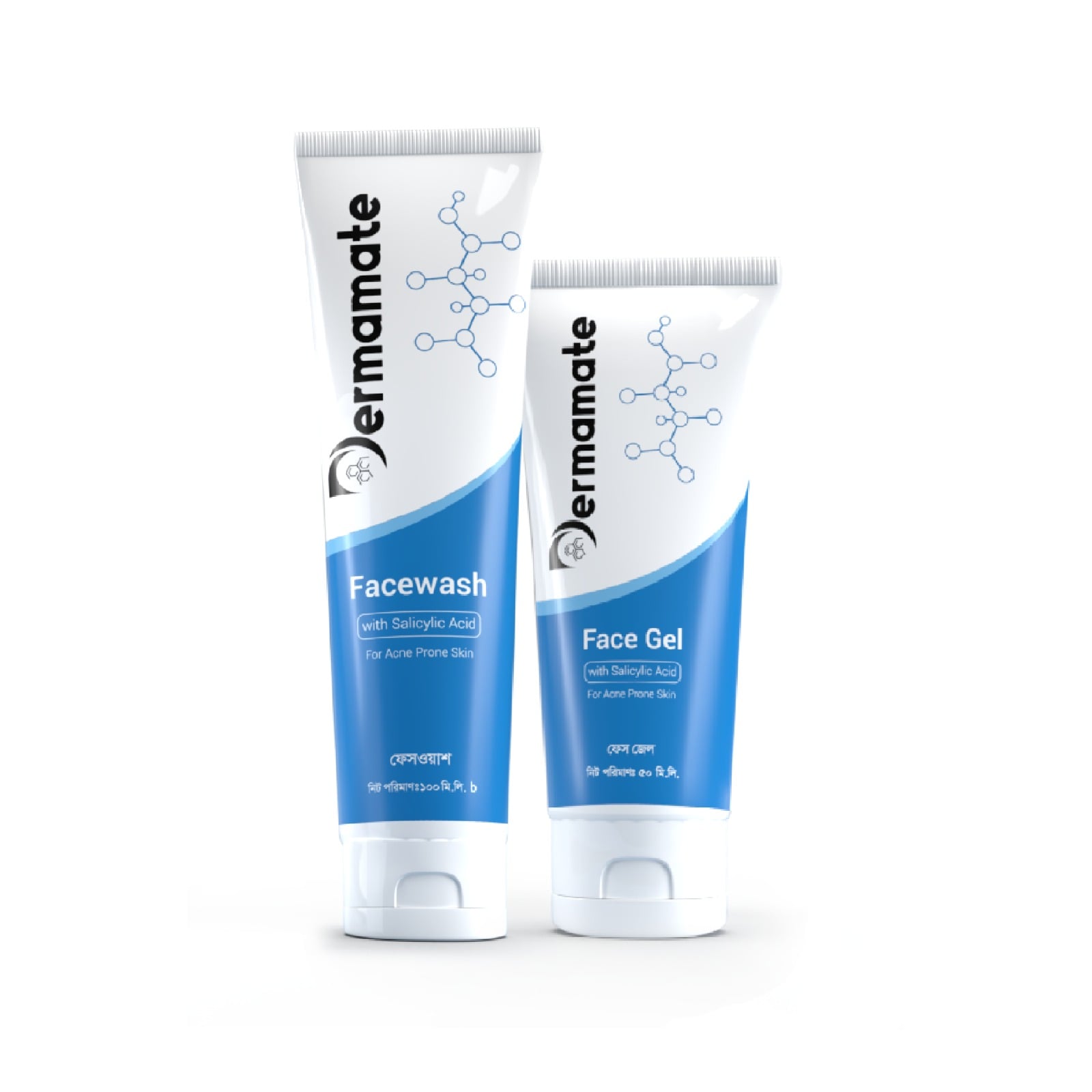 Picture of Acne Solution: Dermamate Acne Facewash 100ml and Acne Face gel 50ml White