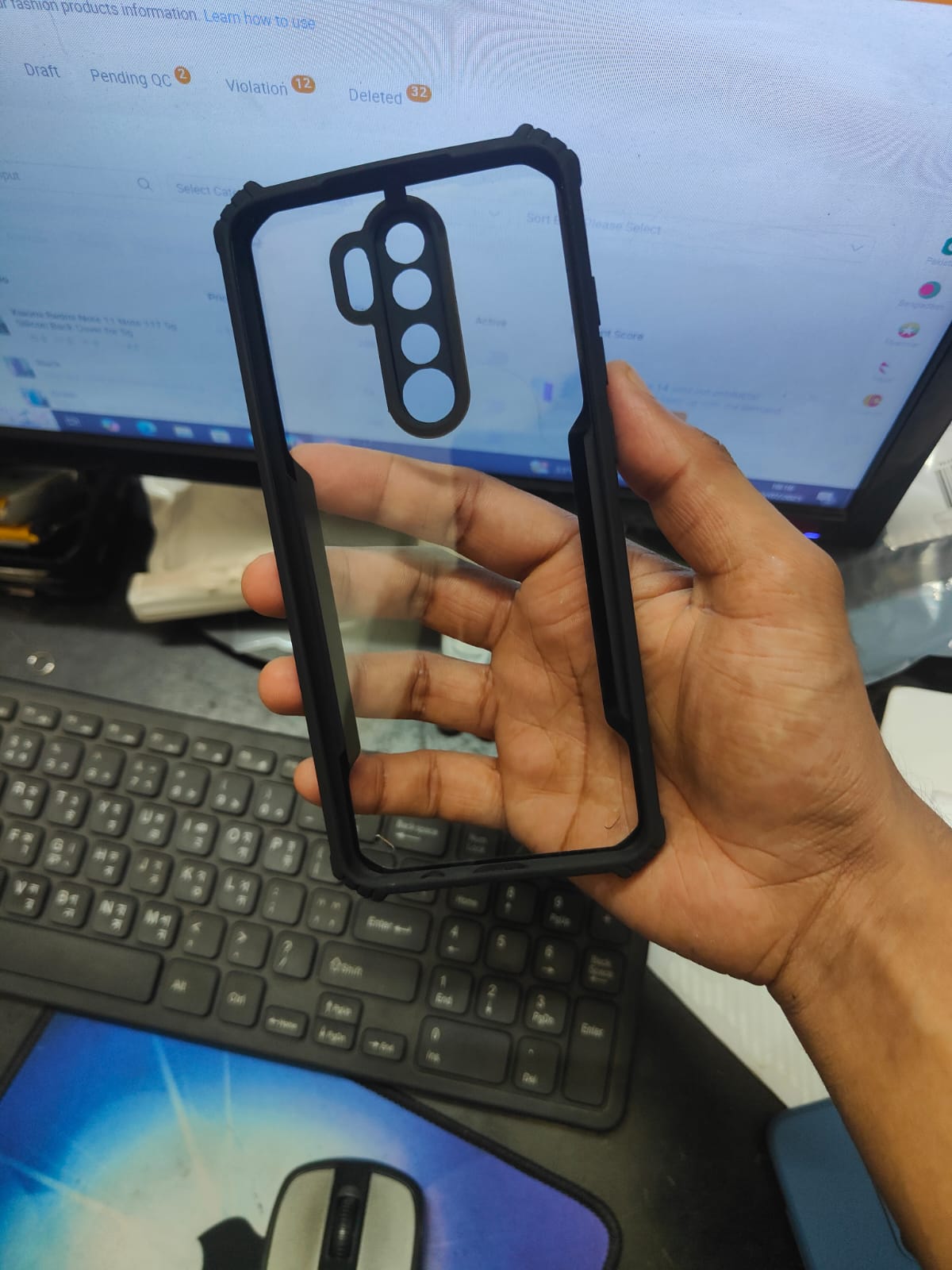 Picture of for redmi note 8 pro  selicon matt back cover