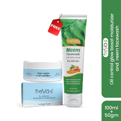 Picture of Buy 1 Freyias Oil Control Glow Boost Moisturizer and get 1 Freyias Neem Facewash 