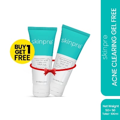 Picture of Buy 1 Skinpro Acne Clearing Gel cleanser 50ml and get 1Skinpro Acne Clearing Gel Cleanser 50 ml Free !! Blue