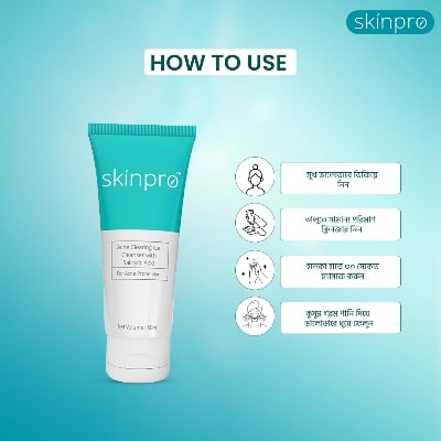 Picture of Buy 1 Skinpro Acne Clearing Gel cleanser 50ml and get 1Skinpro Acne Clearing Gel Cleanser 50 ml Free !! Blue