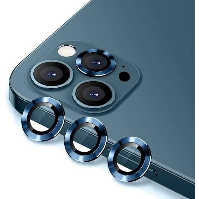 Picture of Camera Lens Protector for i.Phone 11 /11 pro/ 11 pro max Premium HD Tempered Glass Metal Ring Aluminum Alloy Lens Screen Cover Film