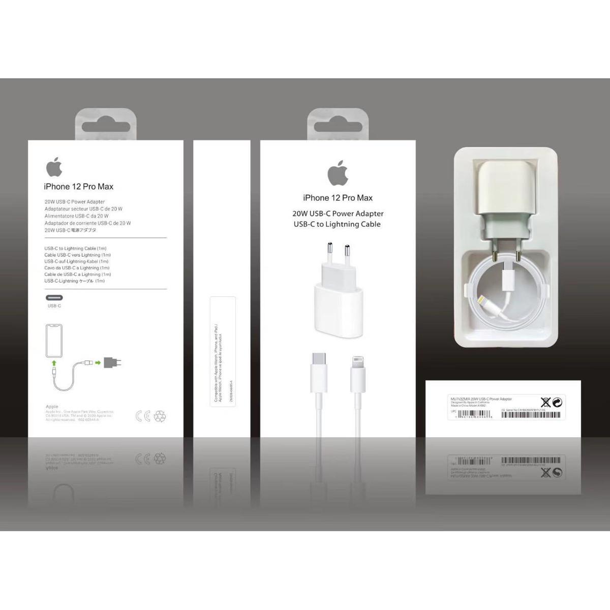 Picture of iPhne Fast Wall 20 watts USB, Type-c Fast charging cable for 12 pro max/12 pro/12/11 pro max/11 pro /11/xs max/s /xr/8 plus/7/6