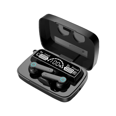 Picture of M19 Earbuds TWS Earphone Touch Control Wireless Bluetooth 5.1 Headphones with Microphone and Flashlight-Black - Earbuds - Bluetooth Headphone  - Bulotooth Headphone