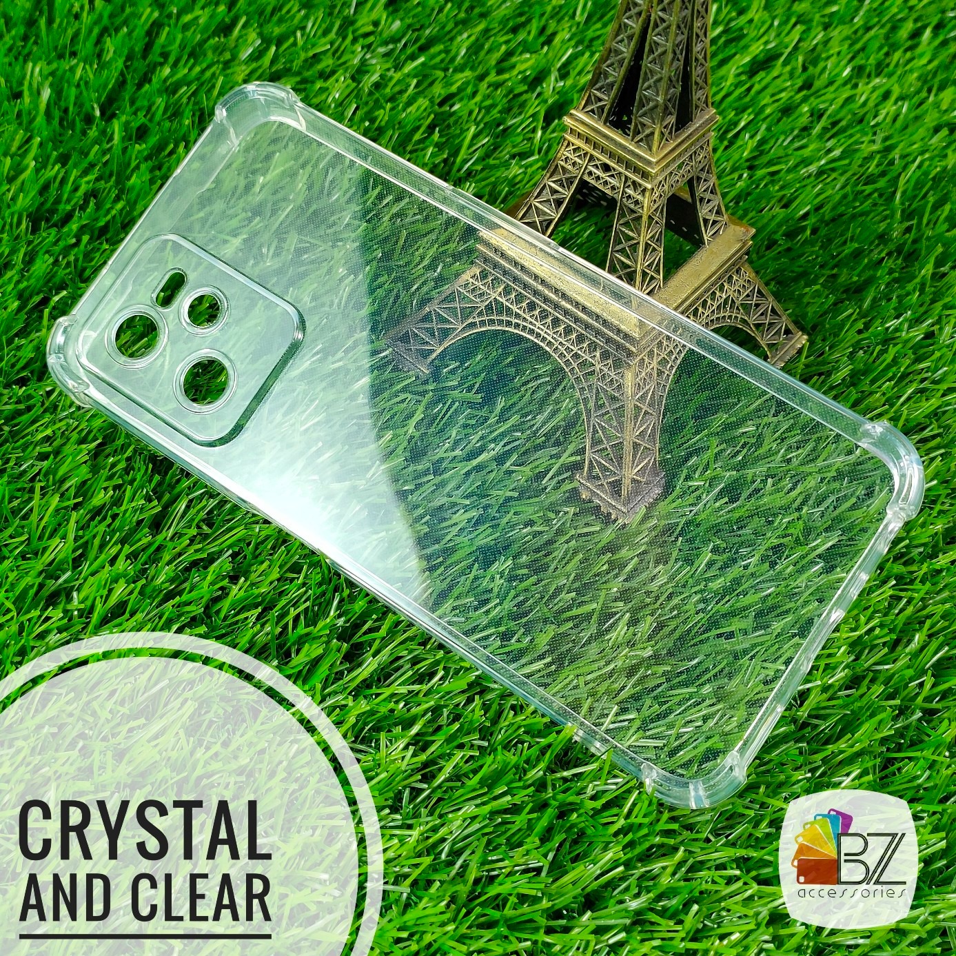 Picture of Realme- C35 _ Narzo 50A Prime - Airbag Antishock - Drop Resistance - Anti Yellow Flexible TPU Back Cover Case - With Camera Protection Bump