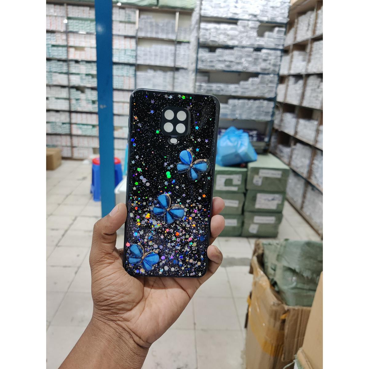 Picture of Redmi note 9 pro / note 9 pro max / note 9s এর জন্য লেডি বাটারফ্লাই ব্যাক কভার (Back Case Cover For Smartphone)