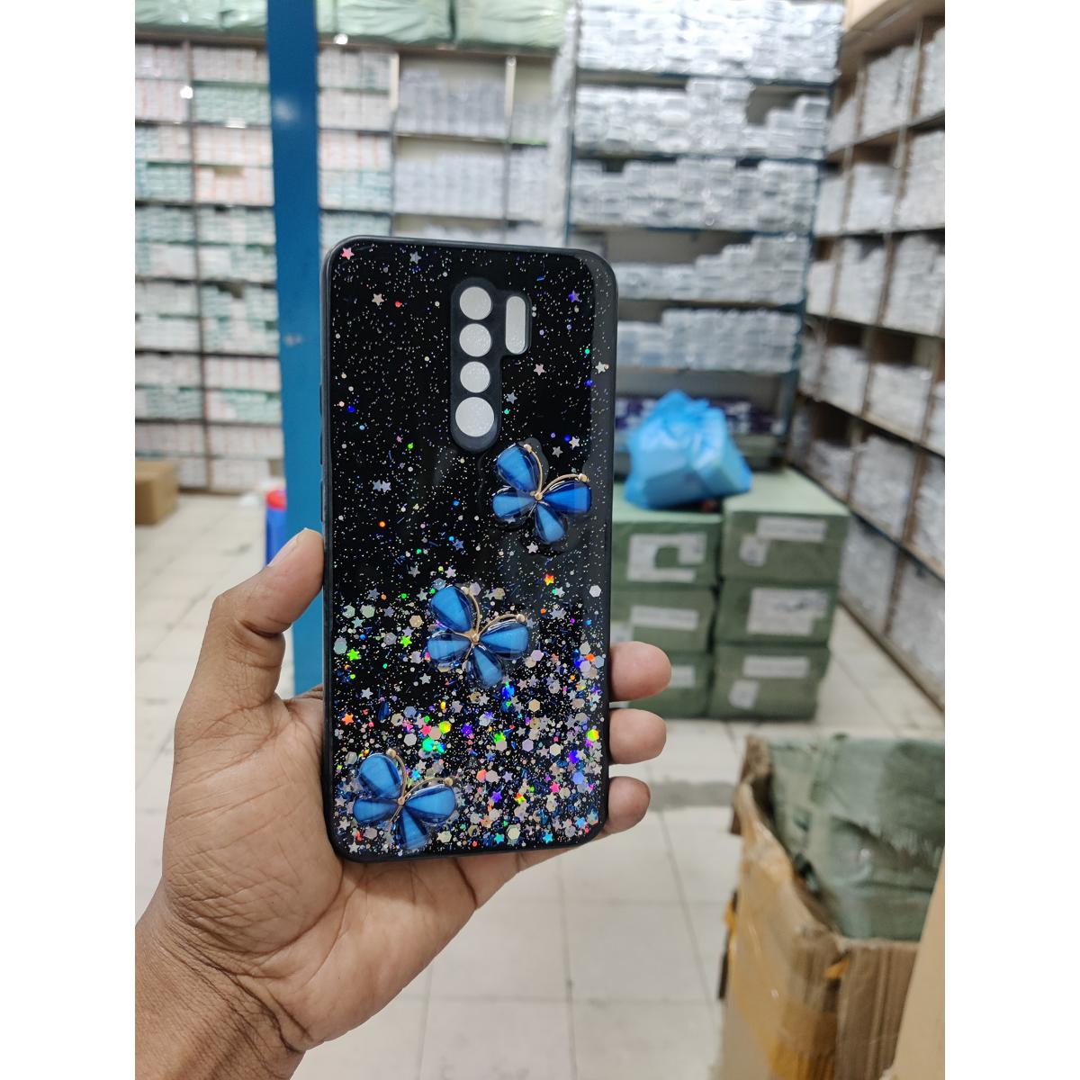 Picture of for poco m2 / redmi 9 / redmi 9 prime lady butterfly back cover