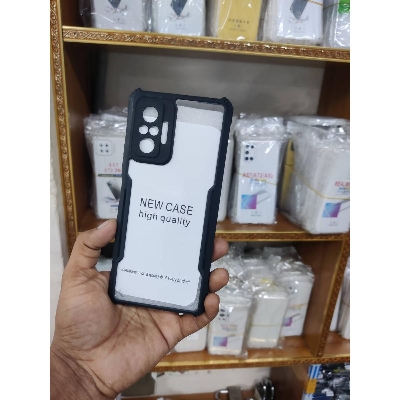 Picture of Redmi Note 10 Pro / Redmi Note 10 Pro Max Edge-Reinforced Shockproof Cushion Back Clear Hybrid Transparent Hard Cover Casing - Redmi Note 11 Back Cover (Back Case Cover For Smartphone)