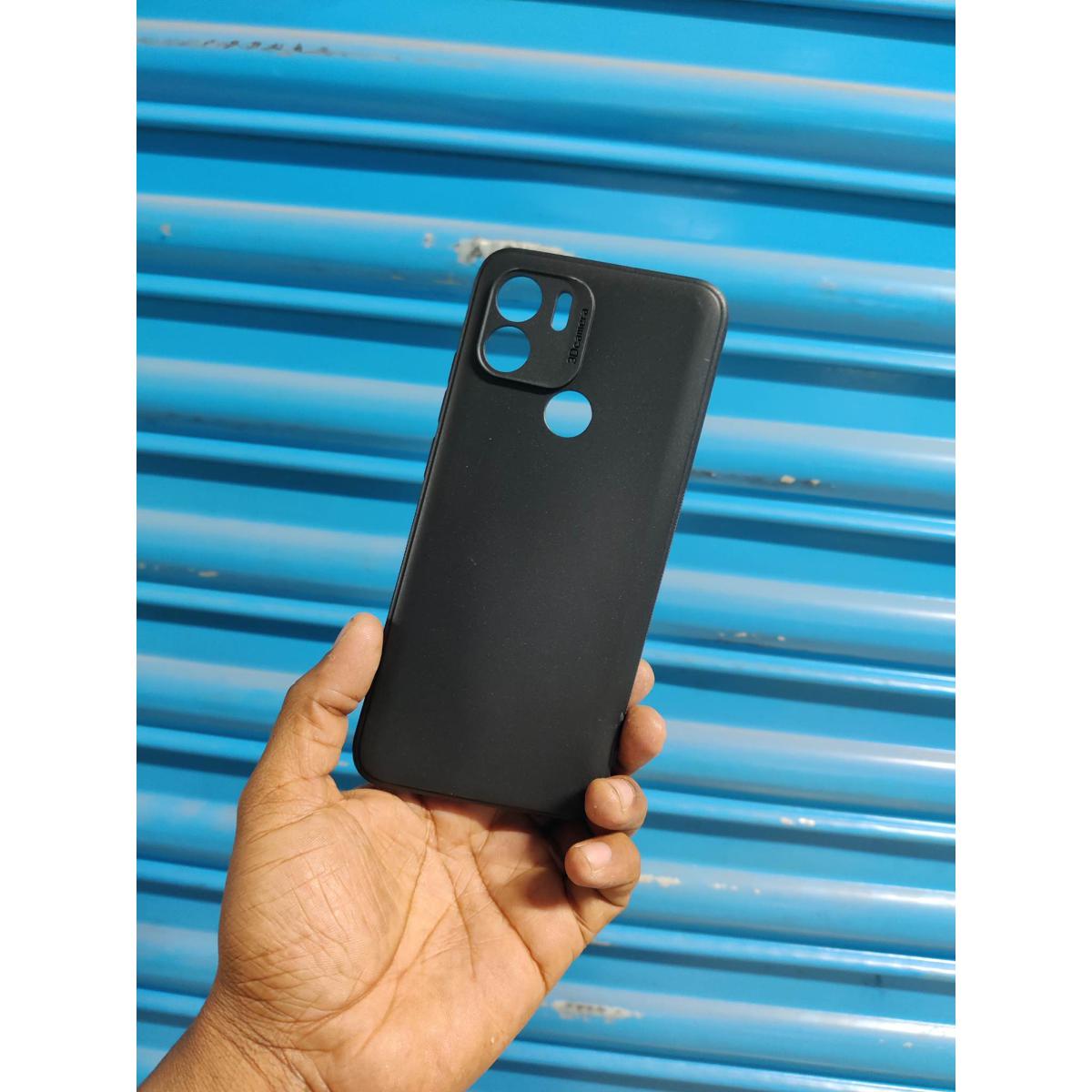 Picture of for redmi a1 plus soft black matt back cover