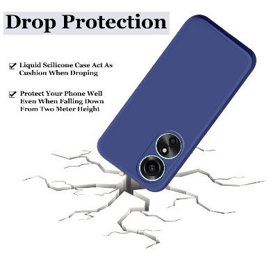 Picture of For OPPO A17 Liquid Silicone Soft Gel Rubber Shockproof Back Cover