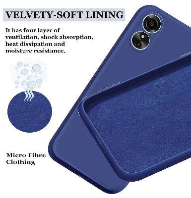 Picture of For OPPO A17 Liquid Silicone Soft Gel Rubber Shockproof Back Cover