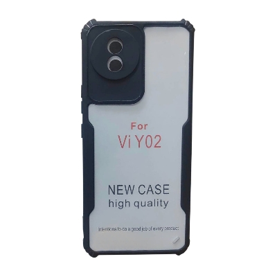 Picture of Vivo Y02 Edge - Durable and Very Reliable - Reinforced Clear Hybrid Case Transparent Shockproof CoverPhone
