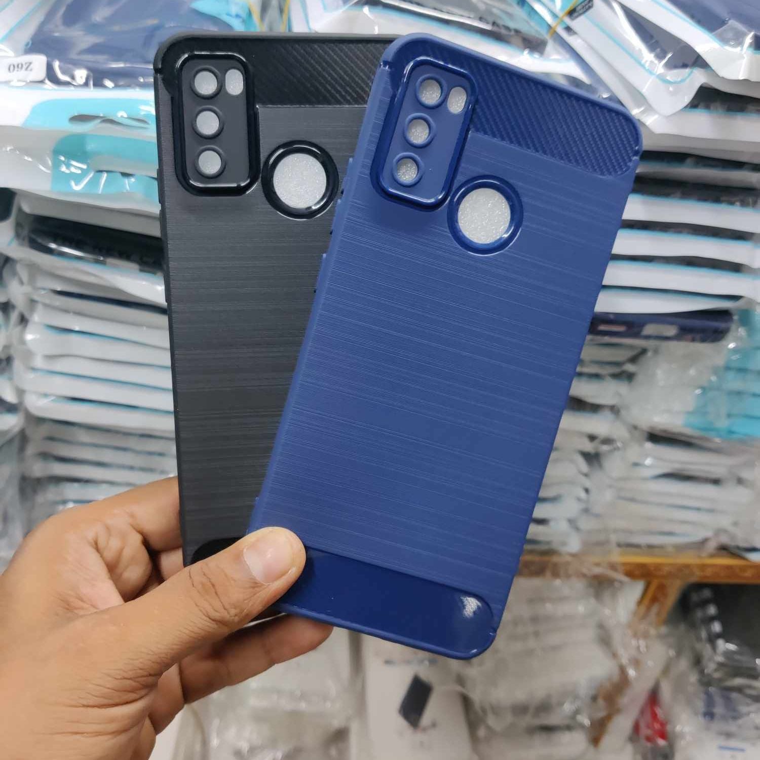 Picture of For Walton Orbit Y20 Stylish Carbo Fiber Silicon Case Back Cover