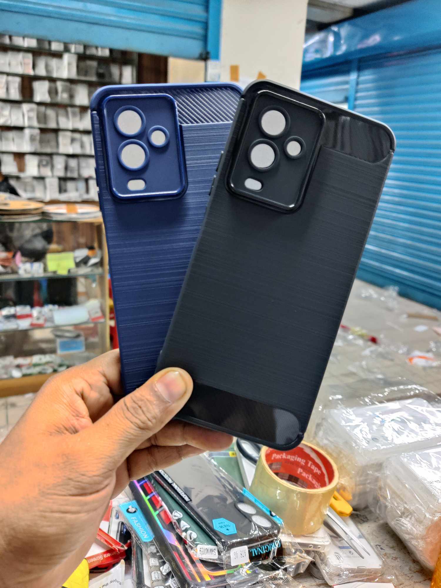 Picture of For Symphony Helio 80 Carbon Case Back Cover Ultra Thin Soft Luxury Square Liquid Silicone For Symphony Helio 80 Phone Case