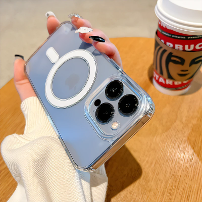 Picture of For iPhone 12 PRO MAX Magsafe Magnetic Wireless Charging Case Clear Shockproof Soft Silicone Protect Back Cover