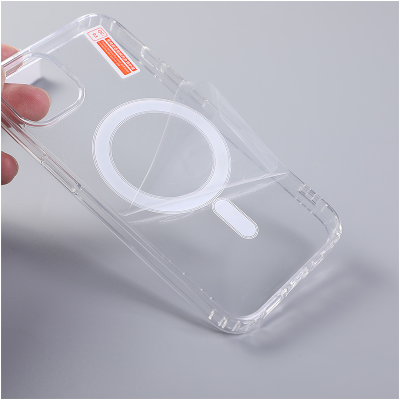 Picture of For iPhone 14 PRO MAX Magsafe Magnetic Wireless Charging Case Clear Shockproof Soft Silicone Protect Back Cover