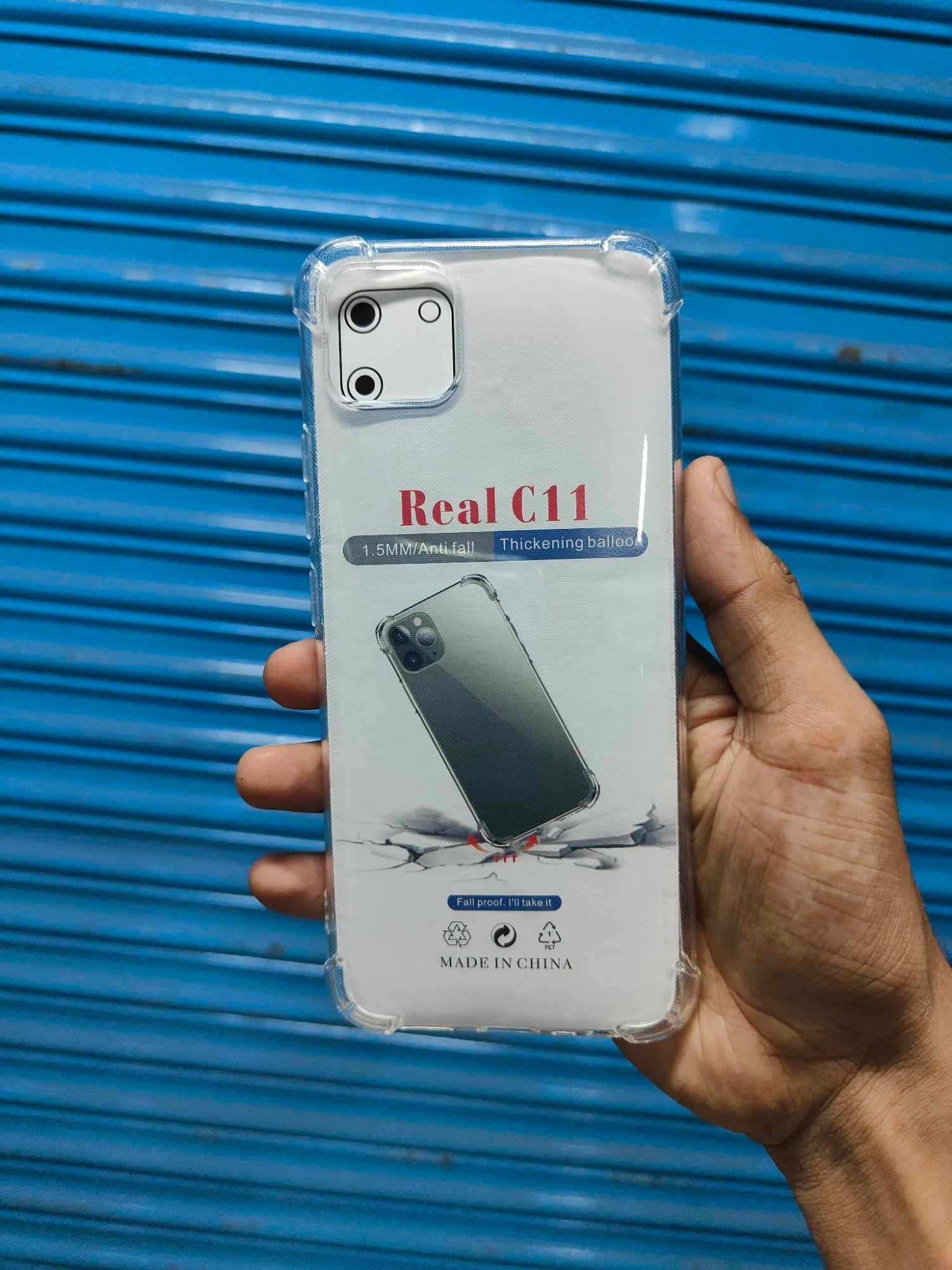Picture of For Realme C11 Silicone Airbag cover Shockproof Transparent Protective Clear Back Cover TPU Case