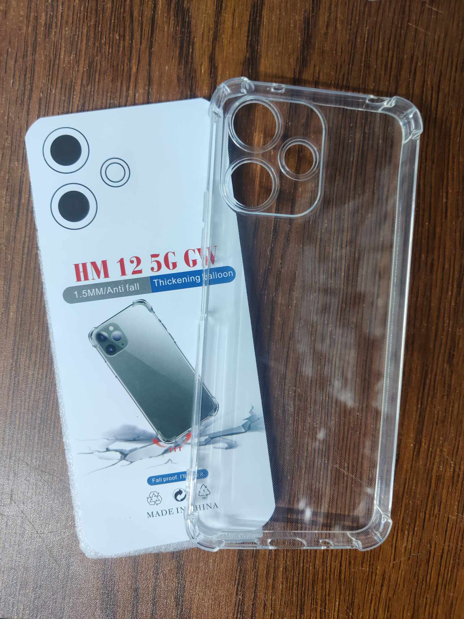 Picture of for redmi 12 5g / redmi note 12R SOFT CLEAR TRANSPARENT BACK COVER