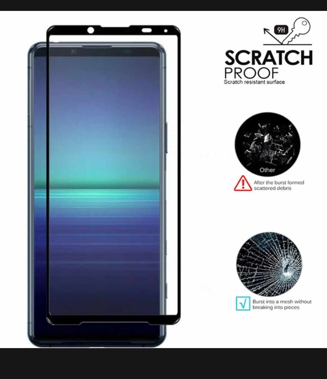 Picture of For Sony Xperia 5 II 2pcs HD with black border Tempered Glass For Sony Xperia 5 II Protective Glass Sony Xperia 5 II Screen Protector Armor Film