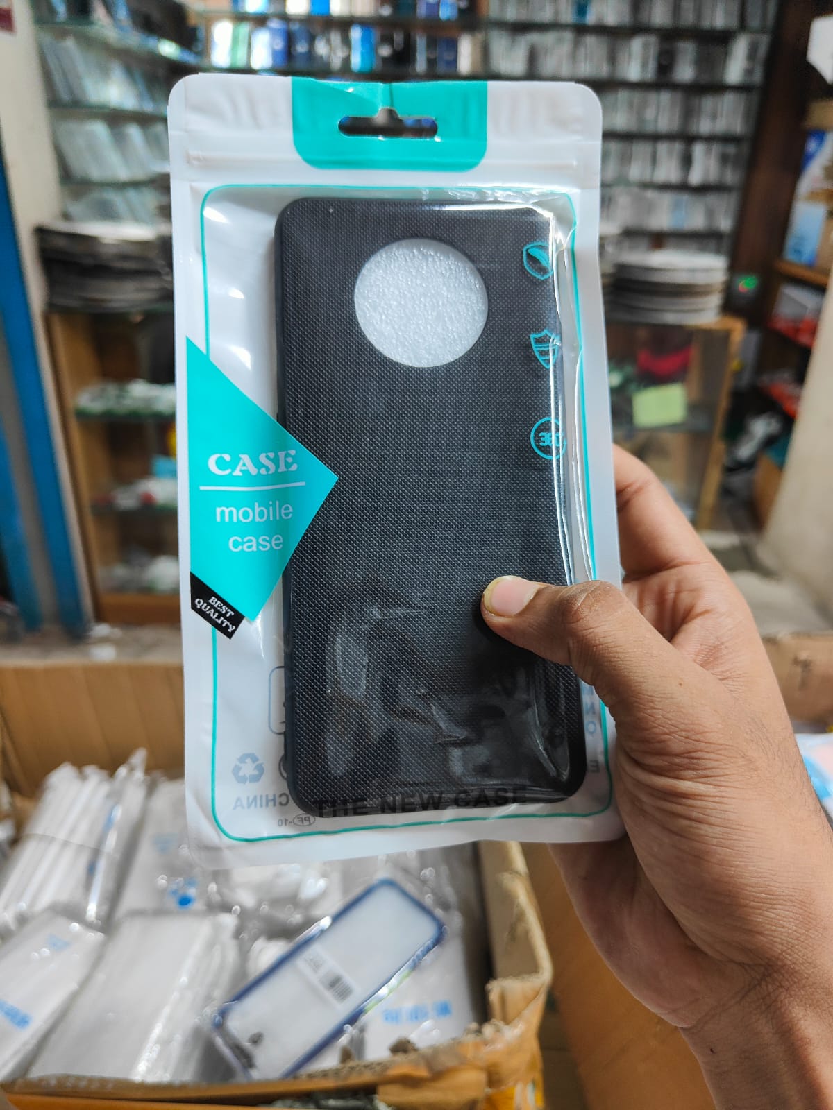 Picture of For One Plus 7T Case Silicone Matte Carbon Fiber Back Cover -Back Cover