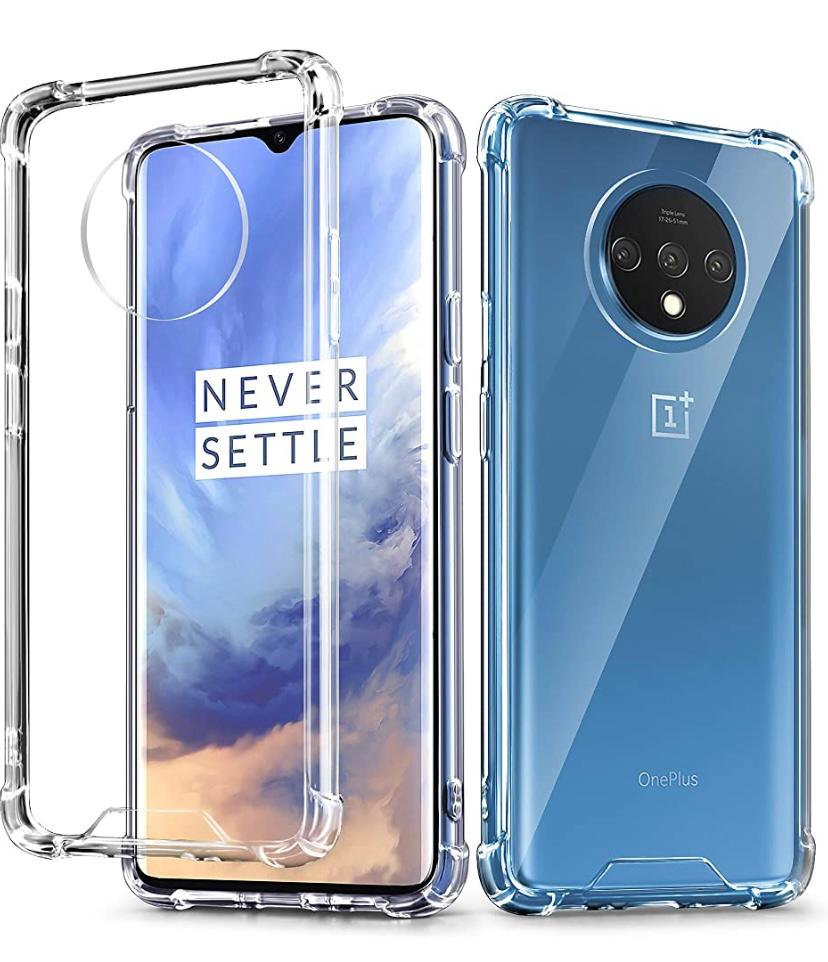 Picture of One Plus 7T Back Cover Transparent Soft Bumper Clear 6D Silicon Jelly Back Case HD Imported