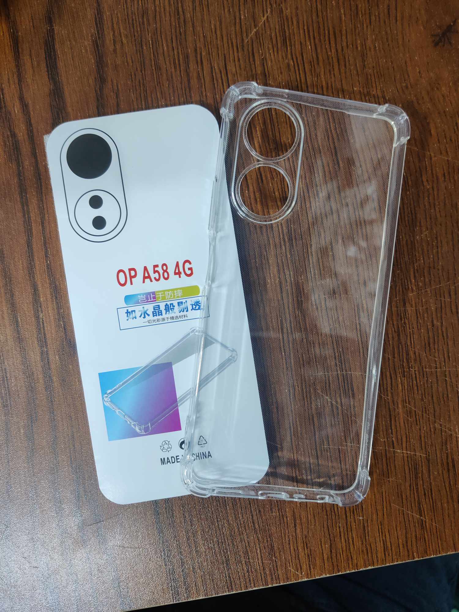 Picture of for oppo a58 4g soft clear transparent back cover