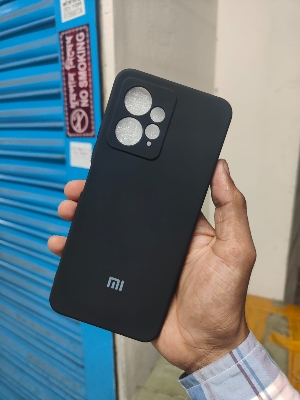 Picture of Premium Liquid Silicon Phone Case For Redmi Note 12 4G Luxury Liquid Silicone Protection Back Cover Soft Case - Camera