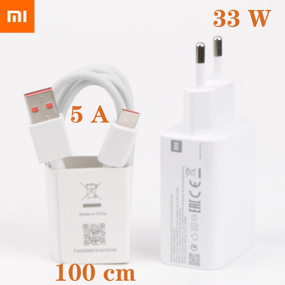 Picture of Qc3.0 USB Type-C, 33W Charge 2.0 Charger With Type C Cable Quick, Fast And Rapedly Charger 33watt with Type C Cable M.i 10, 10T