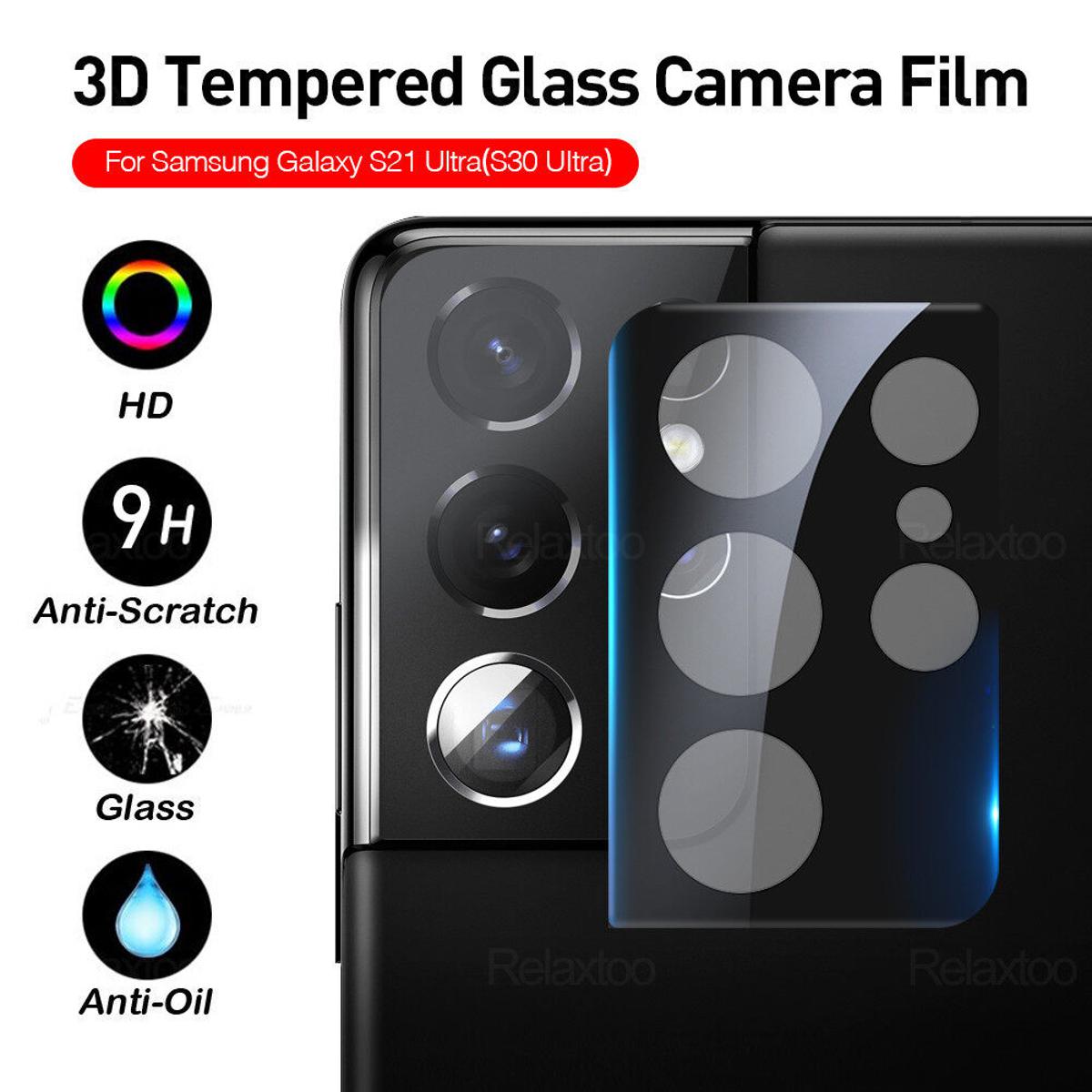 Picture of 3D Full Camera Lens Protector Tempered Glass Guard for Samsung Galaxy S21 Ultra