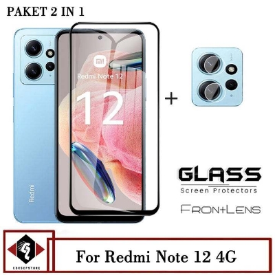 Picture of for redmi note 12 4g 2in1 combo pack screen protector + Camera lens protector