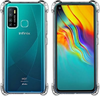 Picture of Infinix Hot 9 Play Antishock Air cushions Drop Resistance Transparent Tpu Case Silicone Back Cover