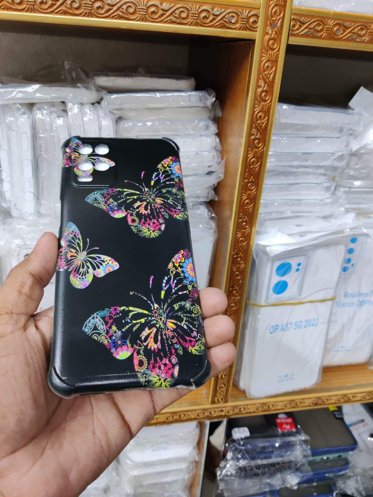 Picture of for oppo a54 butterfly print back cover -Back Cover