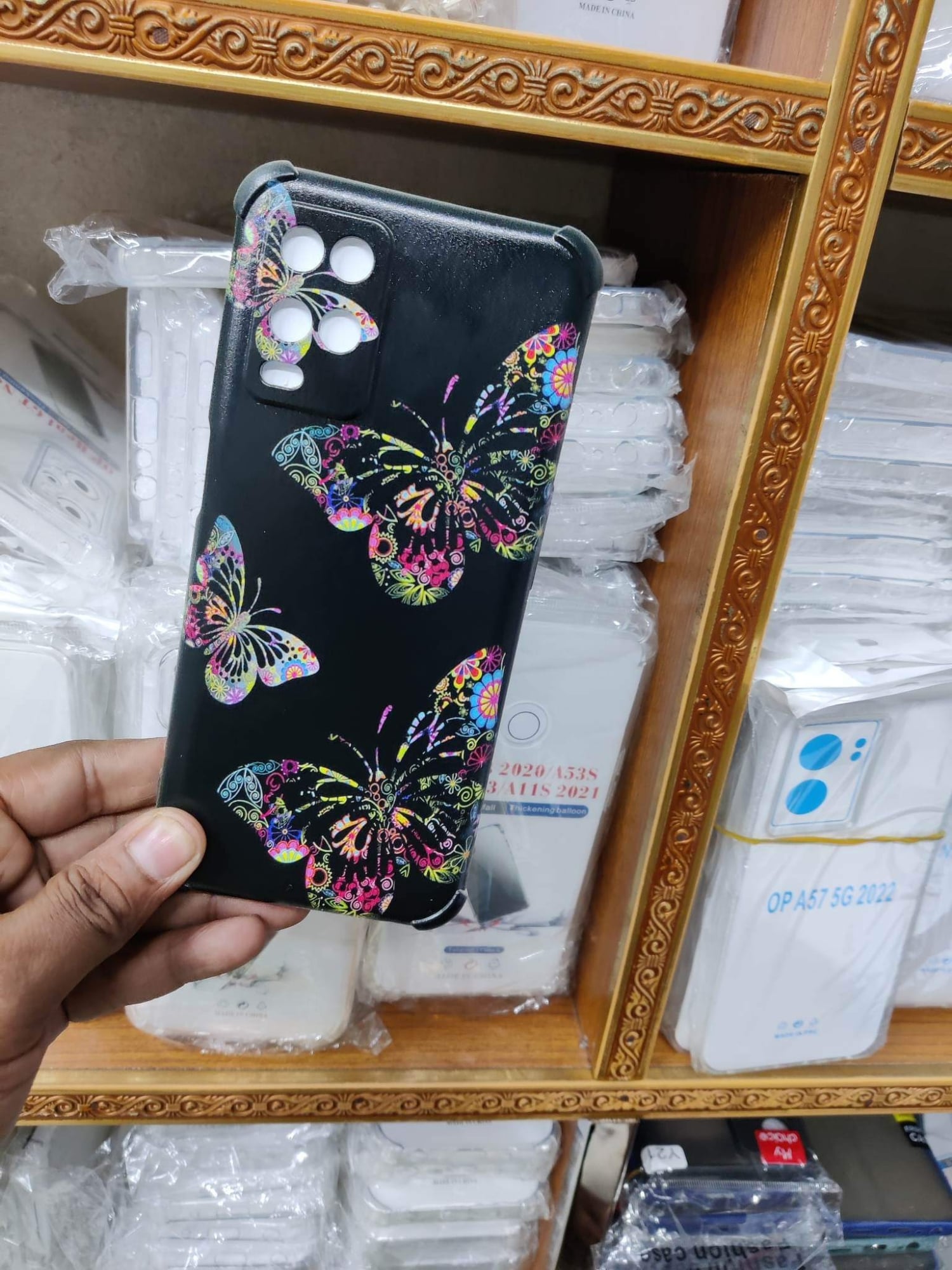 Picture of for oppo a54 butterfly print back cover -Back Cover