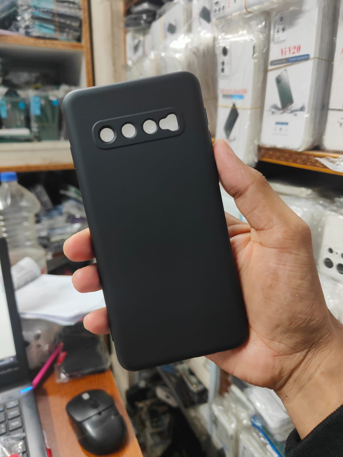 Picture of Biruiqu For Samsung Galaxy S10 4G S10 4g Case Liquid Silicone Soft Rubber Shockproof Cover