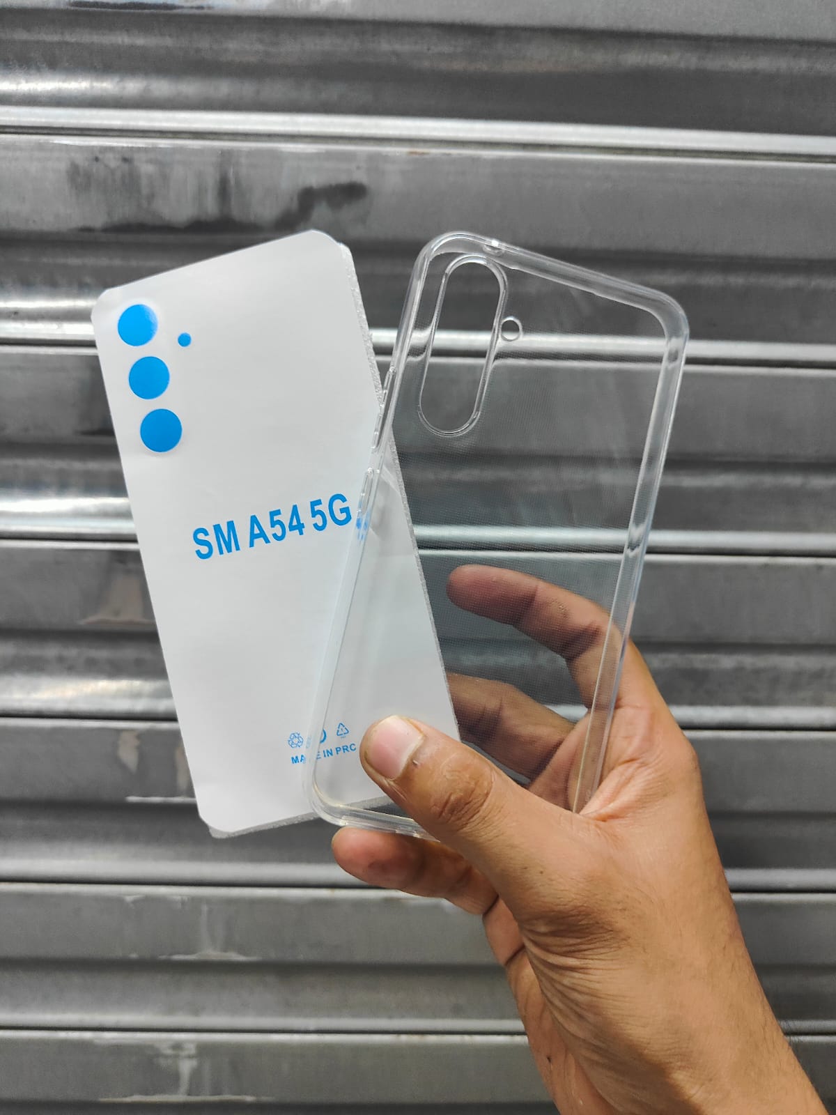 Picture of transparent back cover for samsung galaxy a54 5g