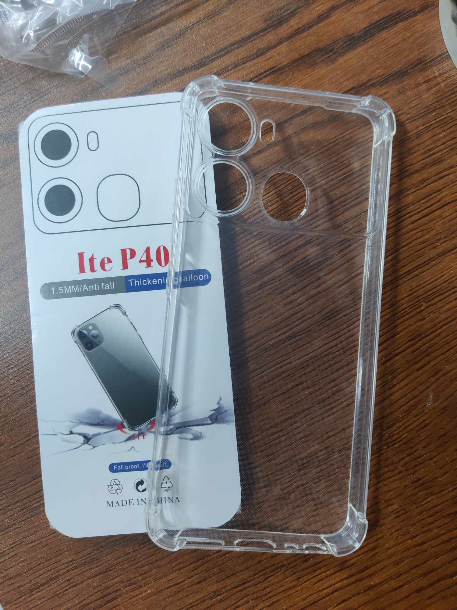 Picture of FOR ITEL P40   Break proof/ Shock proof Transparent clear TPU back case