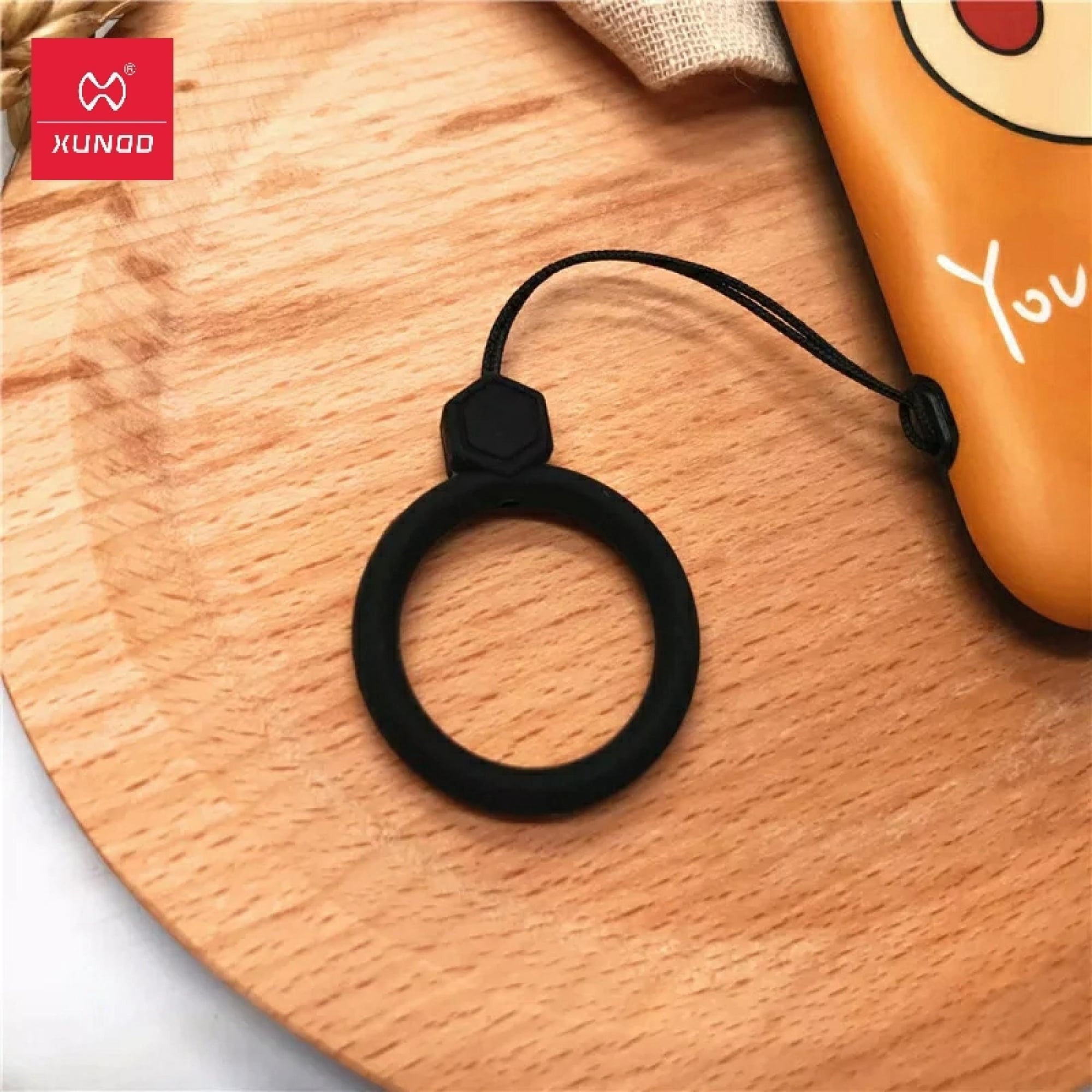 Picture of New Silicone Circle Finger Ring Buckle Lanyard Simple Short Case Mobile Phone mobile Siliconering