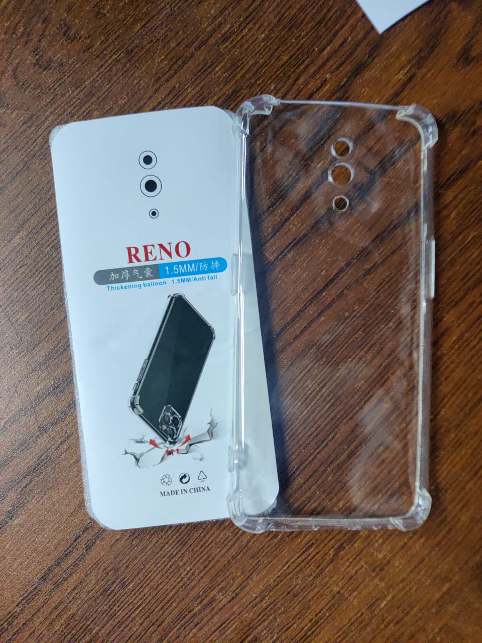 Picture of oppo reno clear transparent back cover