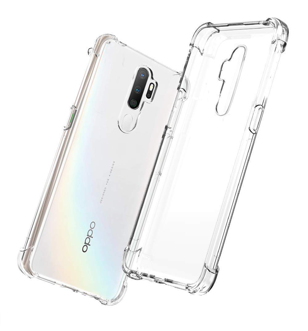 Picture of For oppo A5 2020 / A9 2020 Camera Protection Premium Silicone Case Crystal Clear Soft TPU Ultra-Thin Transparent Flexible Protective Mobile Phone Back Cover