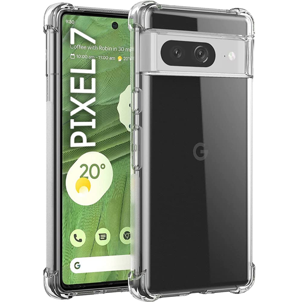 Picture of Google Pixel 7 Airbag Silicone Case Crystal Clear Soft TPU - Transparent