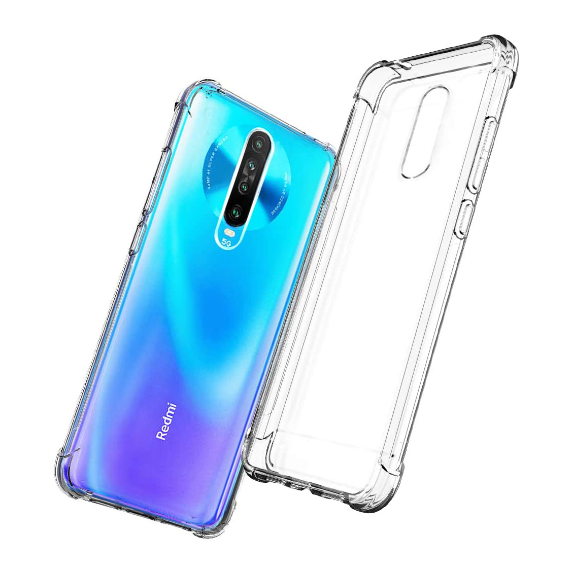 Picture of for poco x2 / redmi k30 soft clear transparent back cover