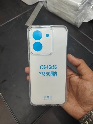Picture of For Vivo y36 4G/5G Vivo Y27S Transparent Case Flexible Clear Transparent Soft TPU Back Mobile Cover Case