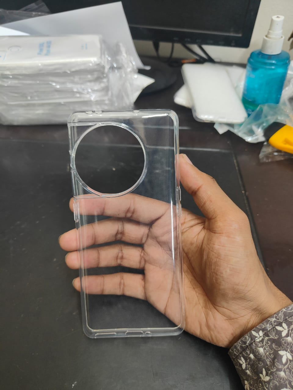 Picture of For OnePlus 11R Transparent Case Flexible Clear Transparent Soft TPU Back Mobile Cover Case