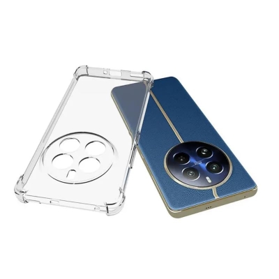 Picture of For Realme 12 Pro Plus 5G/Realme 12 Pro 5G Silicone Airbag cover Shockproof Transparent Protective Clear Back Cover TPU Case