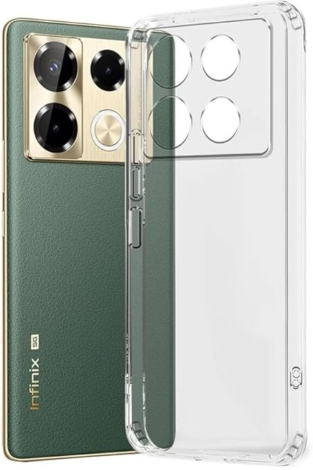 Picture of For Infinix Note 40 Note 40 pro note 40 pro plus Clear Cover Soft Thin Anti-Scratches Crystal Case(Transparent)