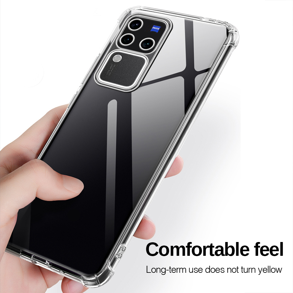 Picture of Vivo V30 Pro 5G Clear Silicone Case For Vivo V30 Camera Protect Cover Vivo V30 V30 Pro Vivo V30 Pro 5G 6.78 inch TPU Soft Case Funda Coque