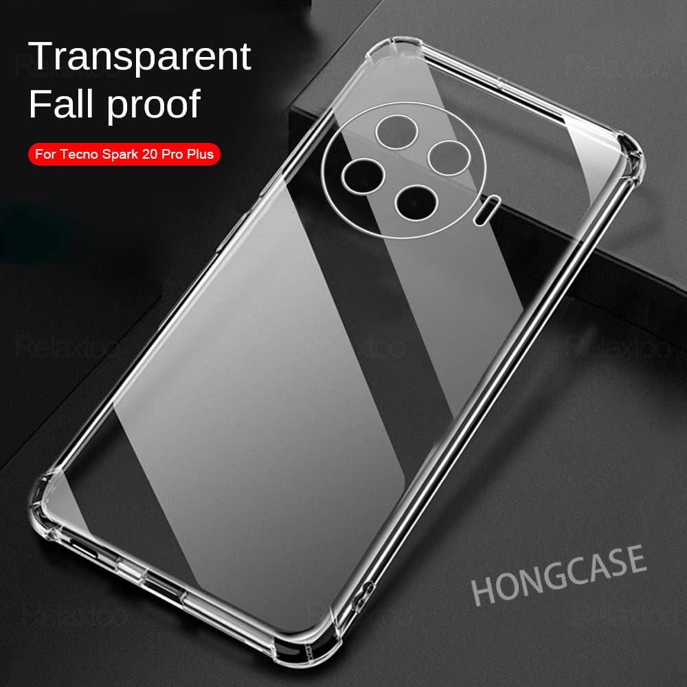 Picture of For Tecno Spark 20 Pro Plus 5G Shockproof TPU Bumper Clear Soft Silicone Acrylic Mobile Phone Case [ Pani Cover ] Back Cover